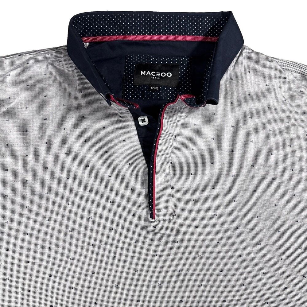 Maceoo Mozart Polo Shirt Men's Size 6 Luxury Designer Short Sleeve Paris